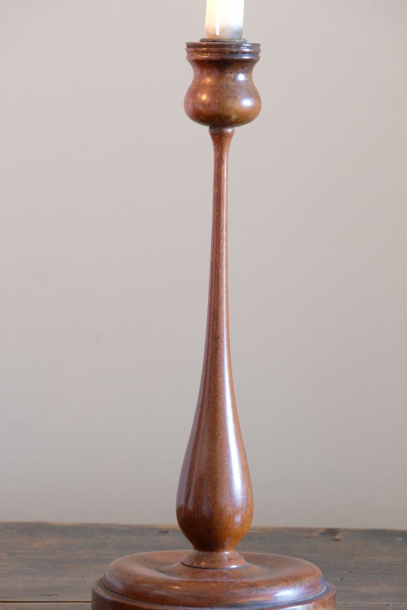 Pair Of Candlesticks Made From Teak Of H.M.S Terrible 1895