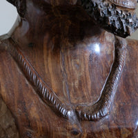 Carved Hardwood Sculpture Bust Of An African Man