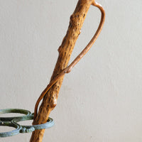 Folk Art walking stick made from yew wood