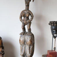 Carved African Guro (Gouru) Fertility Figure Sculpture On Stand