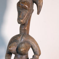 Carved African Guro (Gouru) Fertility Figure Sculpture On Stand