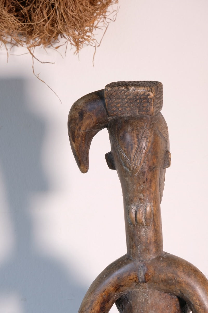 Carved African Guro (Gouru) Fertility Figure Sculpture On Stand