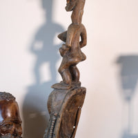 Carved African Guro (Gouru) Fertility Figure Sculpture On Stand