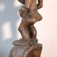 Carved African Guro (Gouru) Fertility Figure Sculpture On Stand