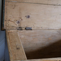 Hand-Painted Folk Art Storage Coffer Raised On Legs