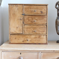 Scratch Built Pine Cupboard With Four Varied Drawers