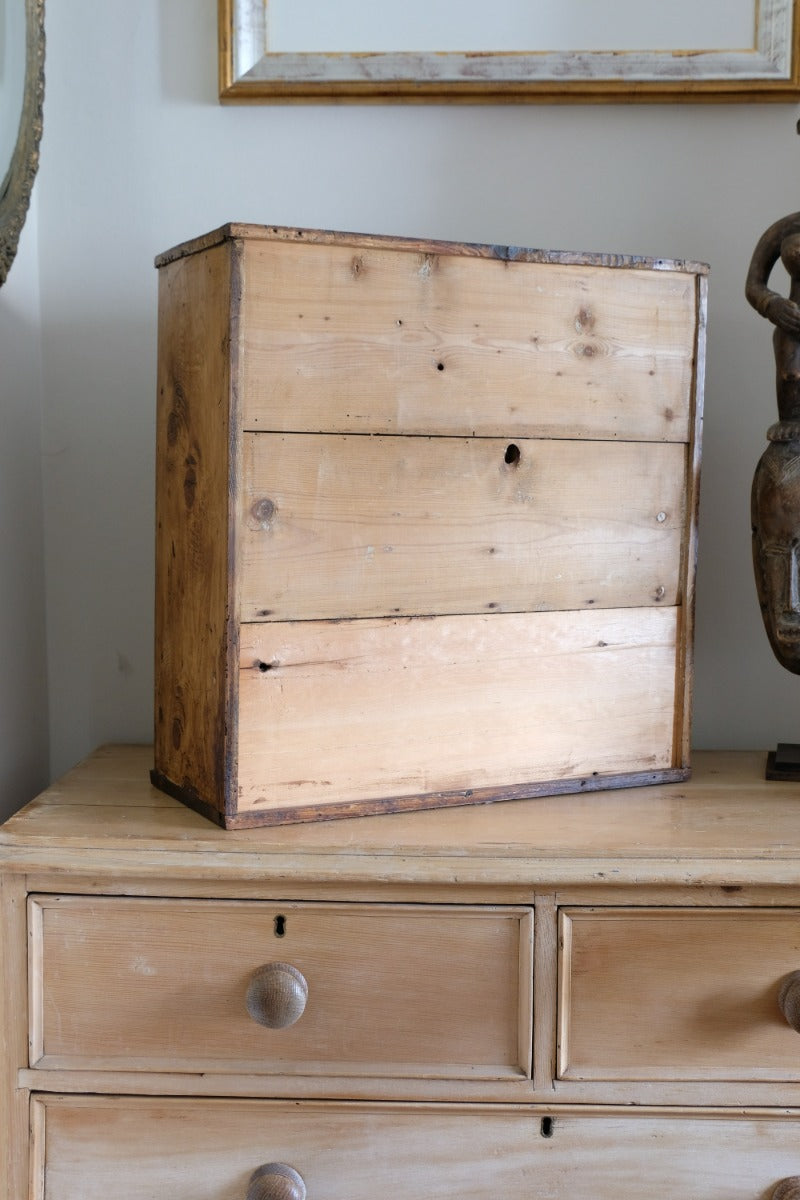 Scratch Built Pine Cupboard With Four Varied Drawers