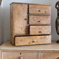 Scratch Built Pine Cupboard With Four Varied Drawers