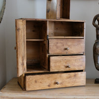 Scratch Built Pine Cupboard With Four Varied Drawers