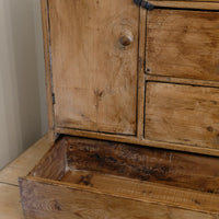 Scratch Built Pine Cupboard With Four Varied Drawers