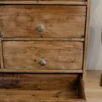 Scratch Built Pine Cupboard With Four Varied Drawers