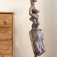 Carved African Guro (Gouru) Fertility Figure Sculpture On Stand
