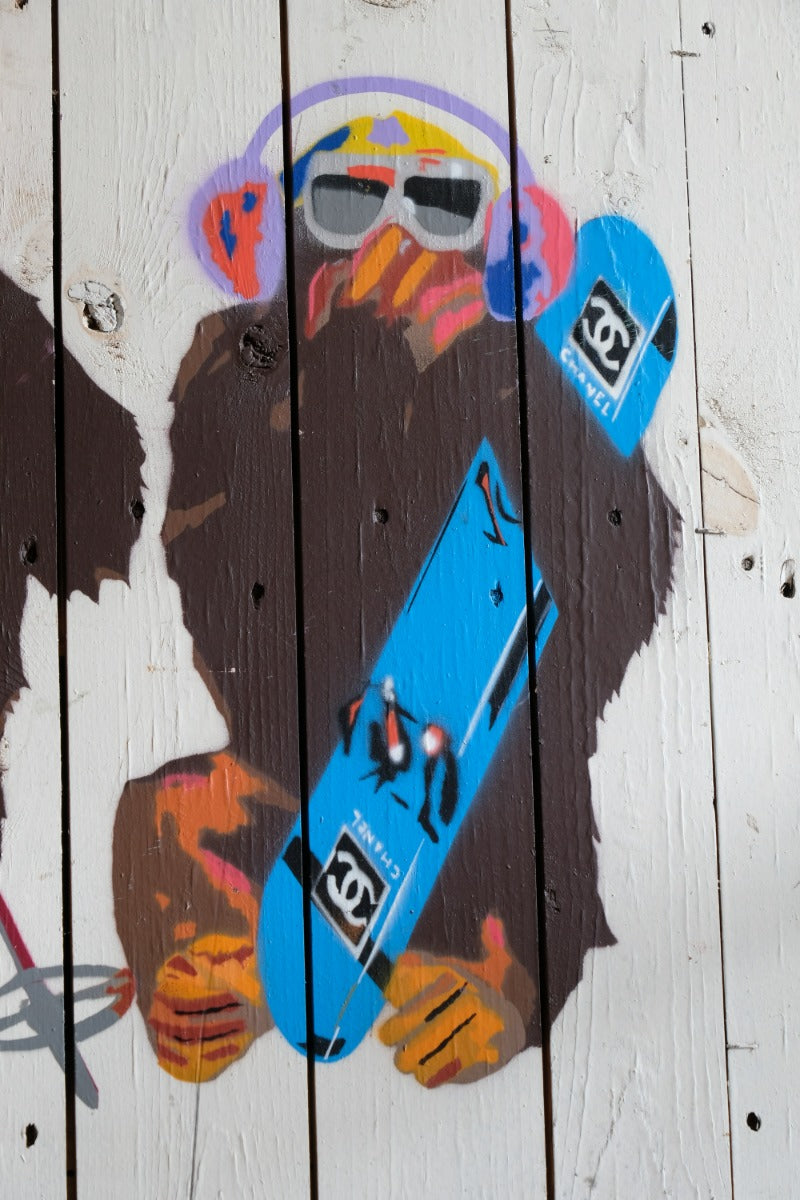 Naïve street artwork by an 'unknown artist - Three Wise Monkeys