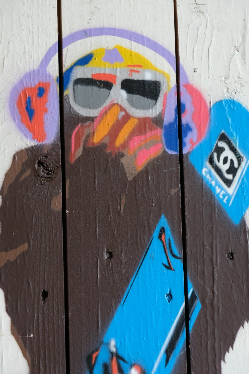 Naïve street artwork by an 'unknown artist - Three Wise Monkeys