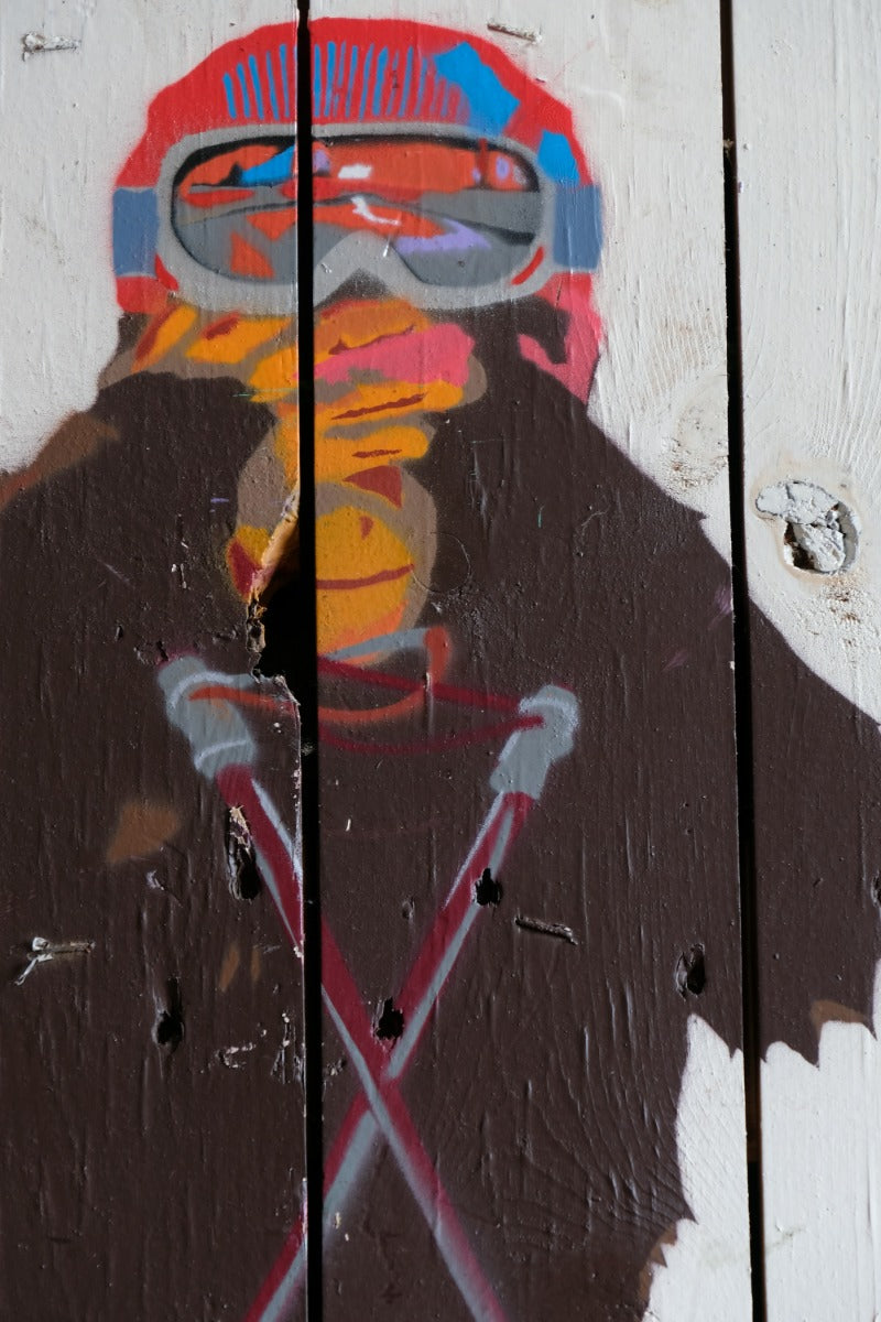Naïve street artwork by an 'unknown artist - Three Wise Monkeys