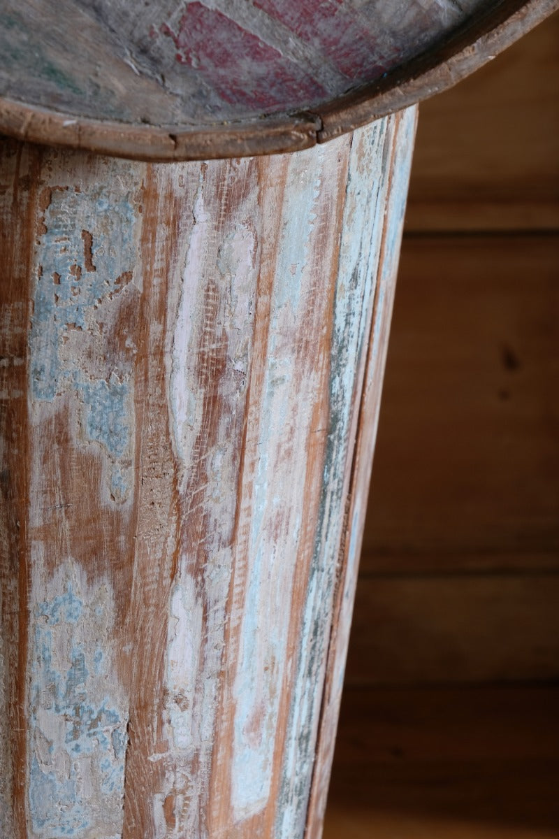 Vintage painted tub tables made from timber staves