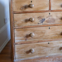 Antique pine chest of graduated drawers