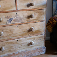 Antique pine chest of graduated drawers