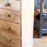 Antique pine chest of graduated drawers