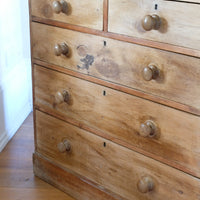 Antique pine chest of graduated drawers