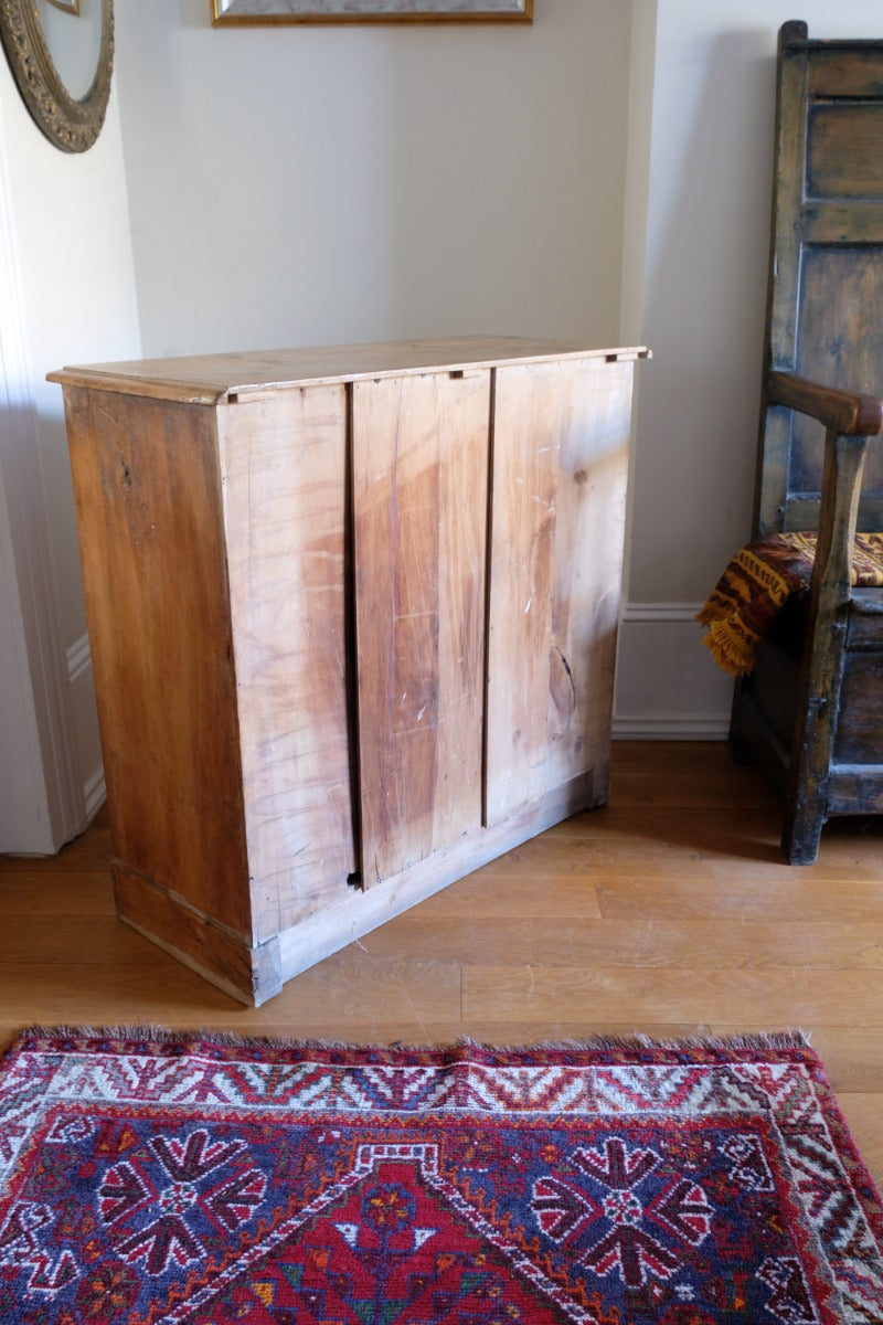 Antique pine chest of graduated drawers