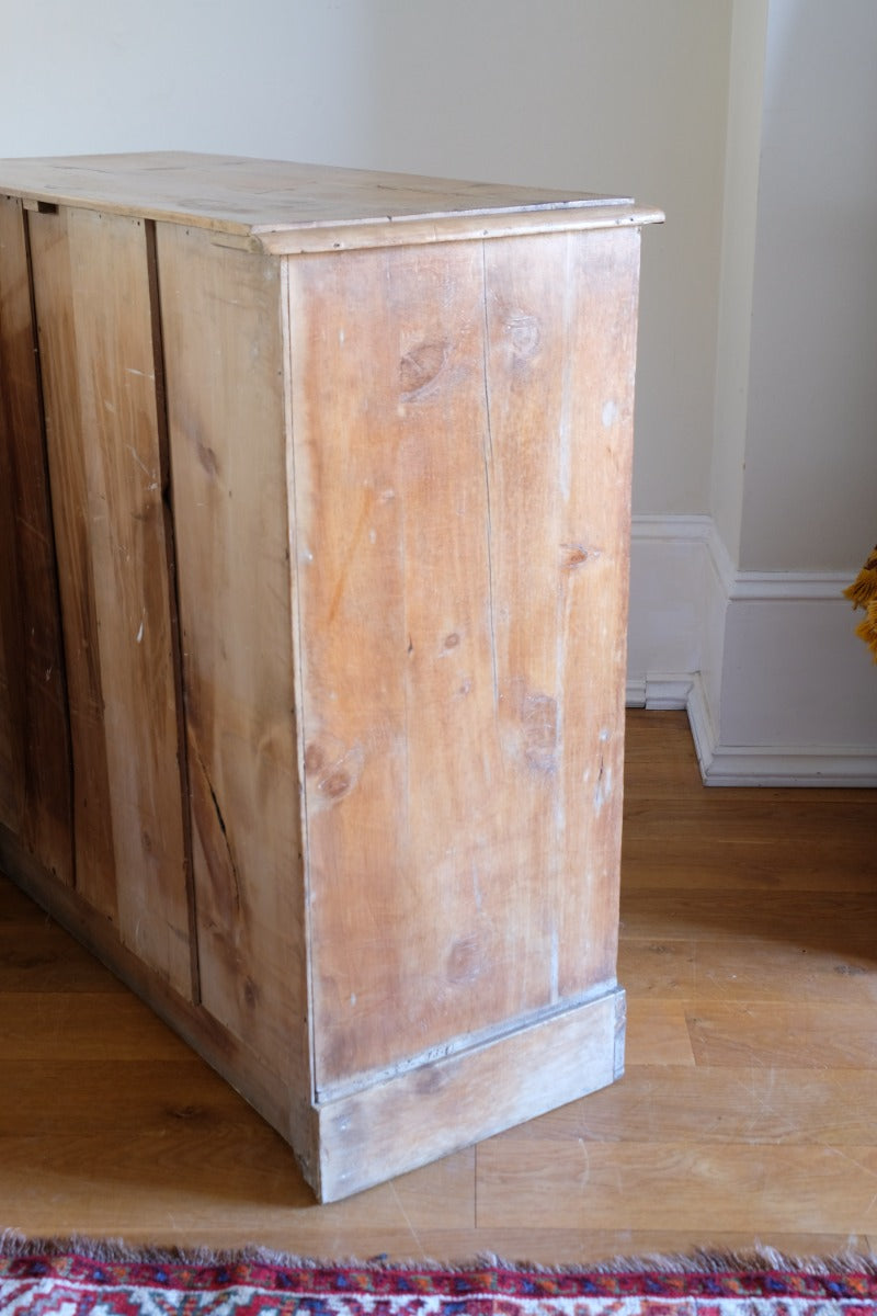 Antique pine chest of graduated drawers