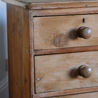 Antique pine chest of graduated drawers