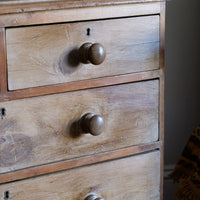 Antique pine chest of graduated drawers