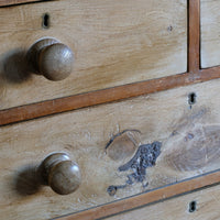 Antique pine chest of graduated drawers