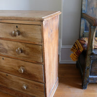 Antique pine chest of graduated drawers