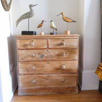 Antique pine chest of graduated drawers