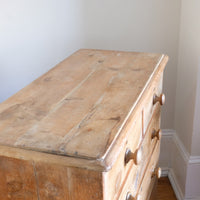 Antique pine chest of graduated drawers