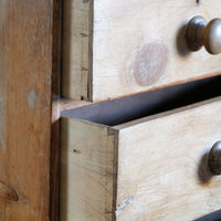 Antique pine chest of graduated drawers