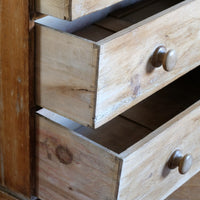 Antique pine chest of graduated drawers