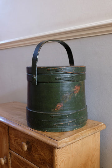 19th Century American Folk Art Painted Bentwood Box