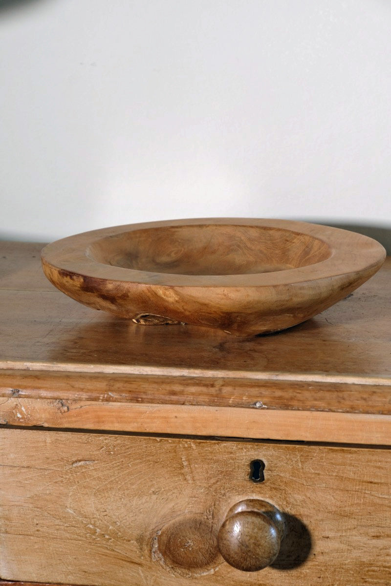 Burr Oak Turned Shallow Bowl 1001838