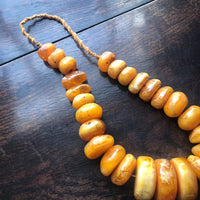 Vintage Amber Necklace With Graduated Beads