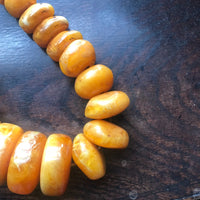 Vintage Amber Necklace With Graduated Beads