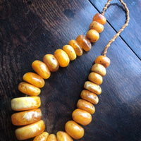 Vintage Amber Necklace With Graduated Beads