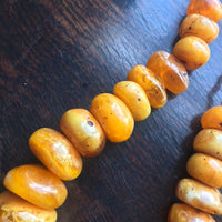 Vintage Amber Necklace With Graduated Beads