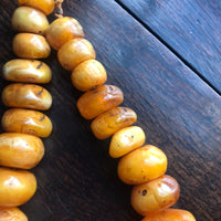 Vintage Amber Necklace With Graduated Beads