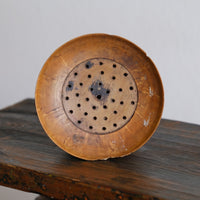 Burr Wood Treen Cup Shaped Pomander - Signed By The Turner