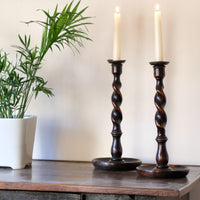 18th Century French Ebonised Fruitwood Table With Cabriole Legs & Hoof Feet