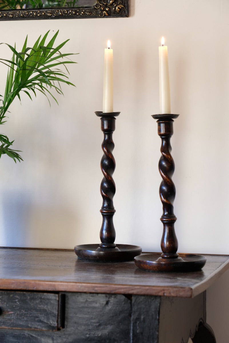 18th Century French Ebonised Fruitwood Table With Cabriole Legs & Hoof Feet