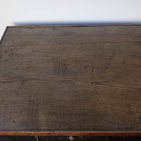 18th Century French Ebonised Fruitwood Table With Cabriole Legs & Hoof Feet