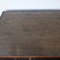 18th Century French Ebonised Fruitwood Table With Cabriole Legs & Hoof Feet