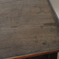 18th Century French Ebonised Fruitwood Table With Cabriole Legs & Hoof Feet