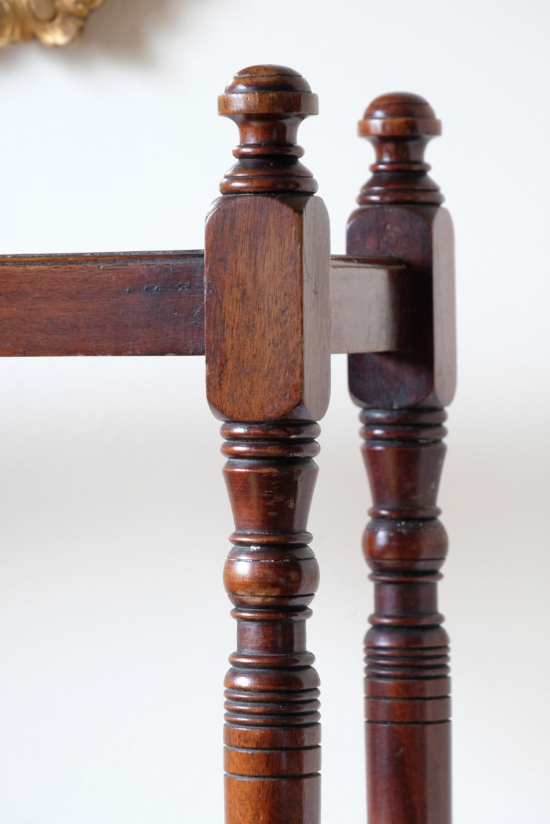 Edwardian Mahogany Stick Stand With Turned Legs