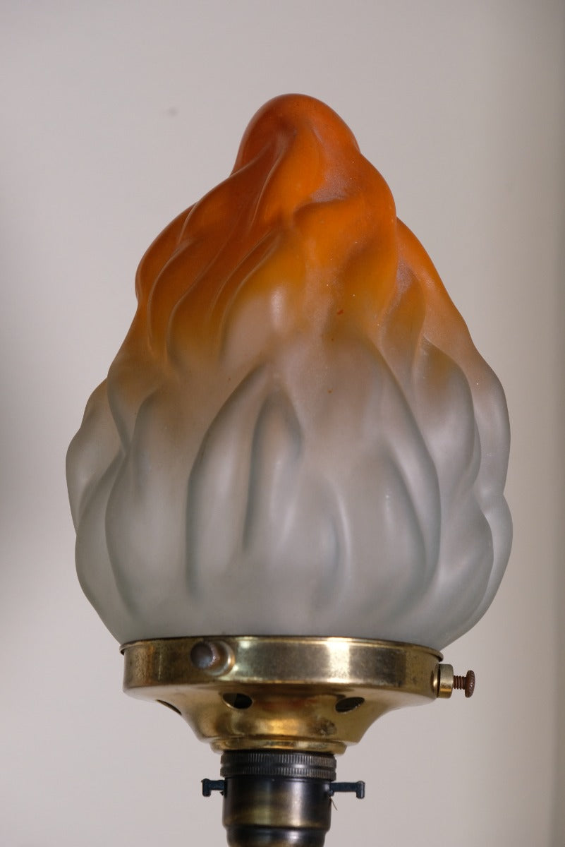 Art Deco Torchiere Bakelite Brass & Copper Lamp