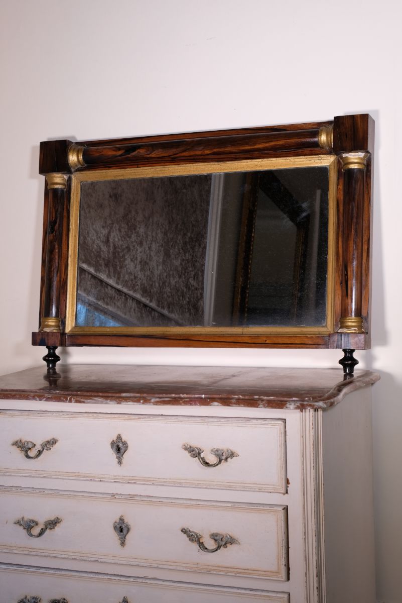 19th Century William IV Rosewood And Gilt Overmantel Mirror
